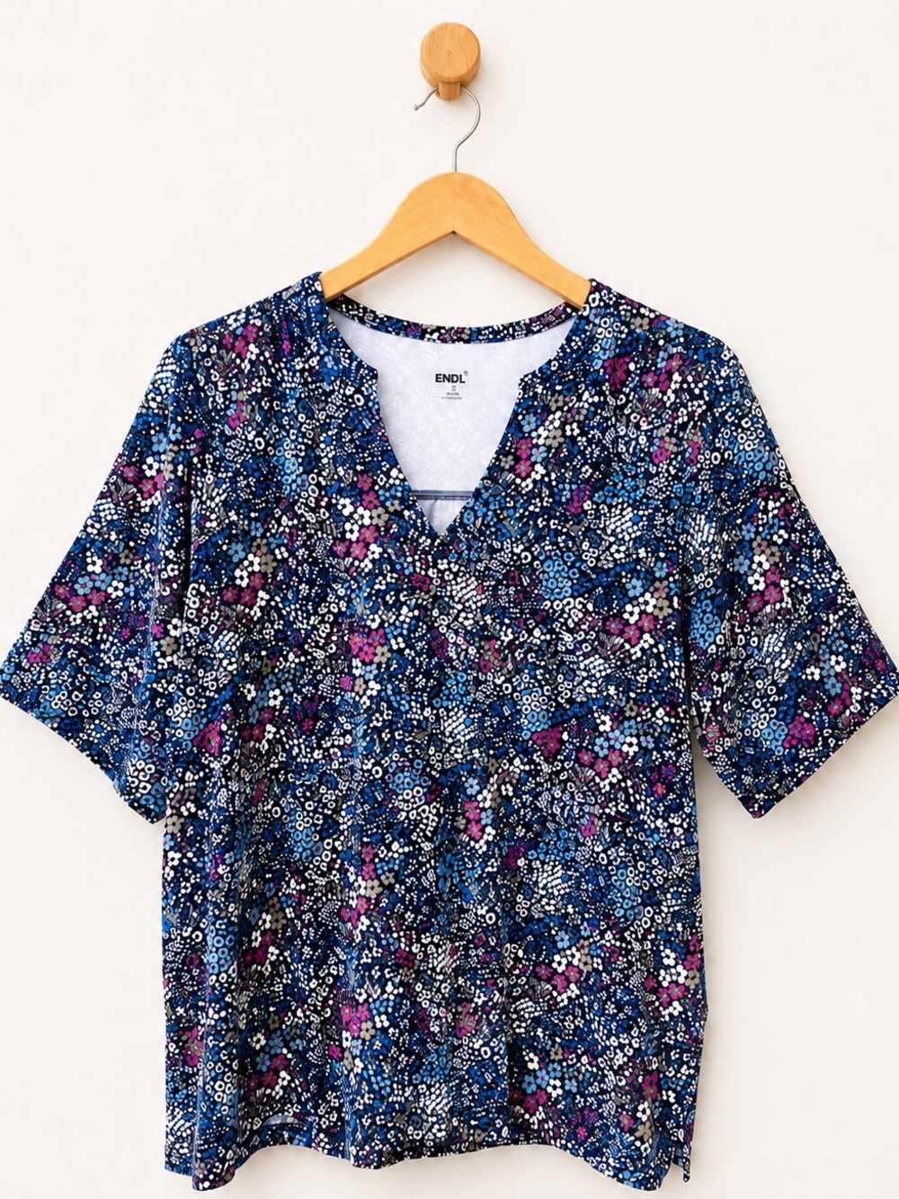 (2) Lands' End Women's Floral Short Sleeve Tops - Size 1X - Picture 3 of 8